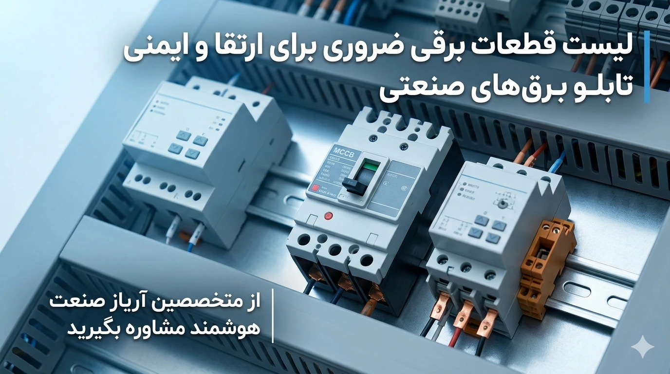 تصویر لیست قطعات برقی ضروری برای ارتقا و ایمنی تابلو برق‌های صنعتی  — تابلو برق صنعتی