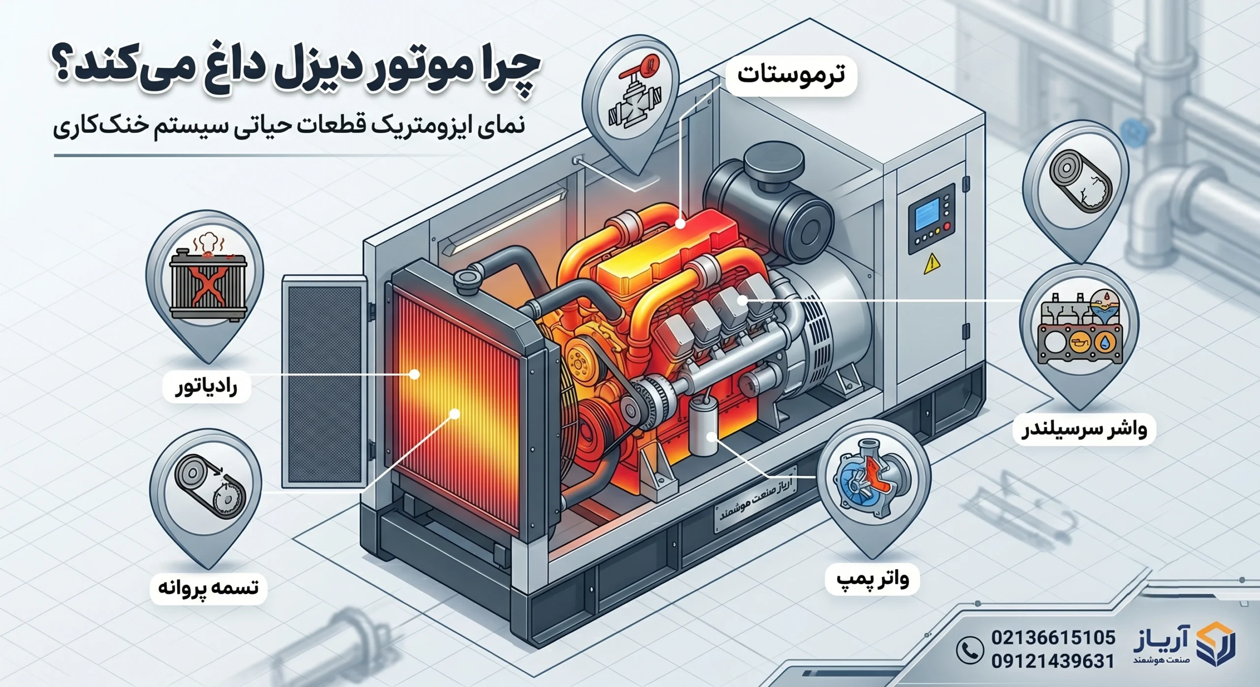 داغ کردن موتور برق